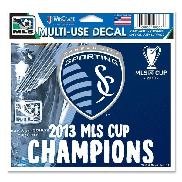 2013 MLS Cup Champions Sporting KC Kansas City Multi-Use Ultra Decal Sticker