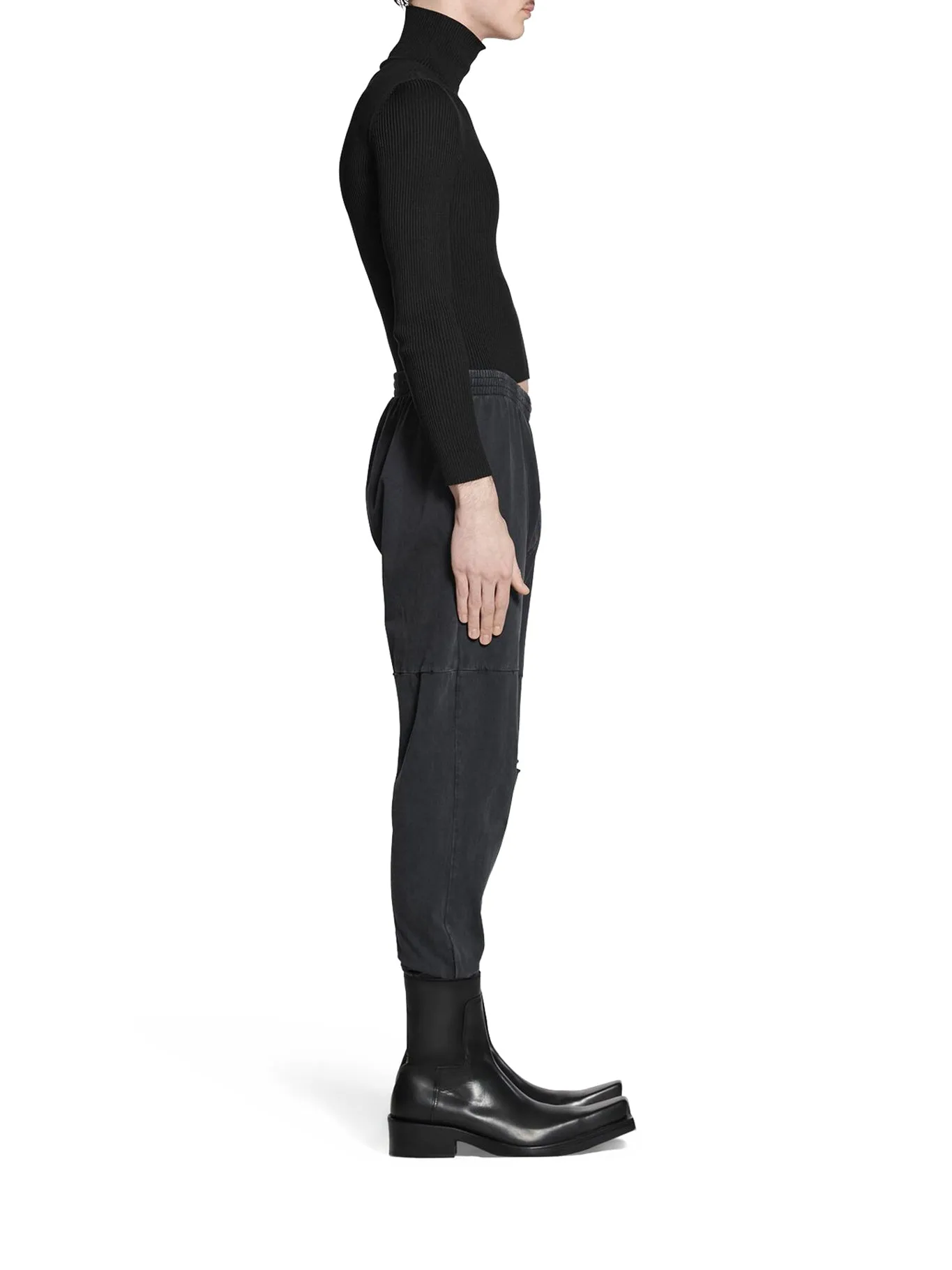 3B SPORTS ICON SOFT LEGGINGS FOR MEN IN BLACK DÉLAVÉ