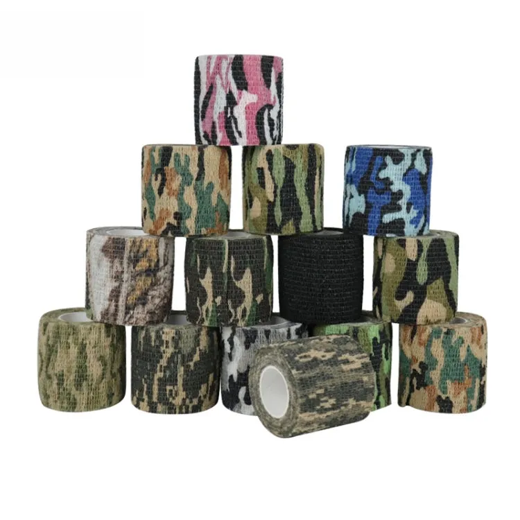 4.5m X 5cm Self-Adhesive Non-Woven Outdoor Camouflage Tape Bandage(Jungle Camouflage No. 1)