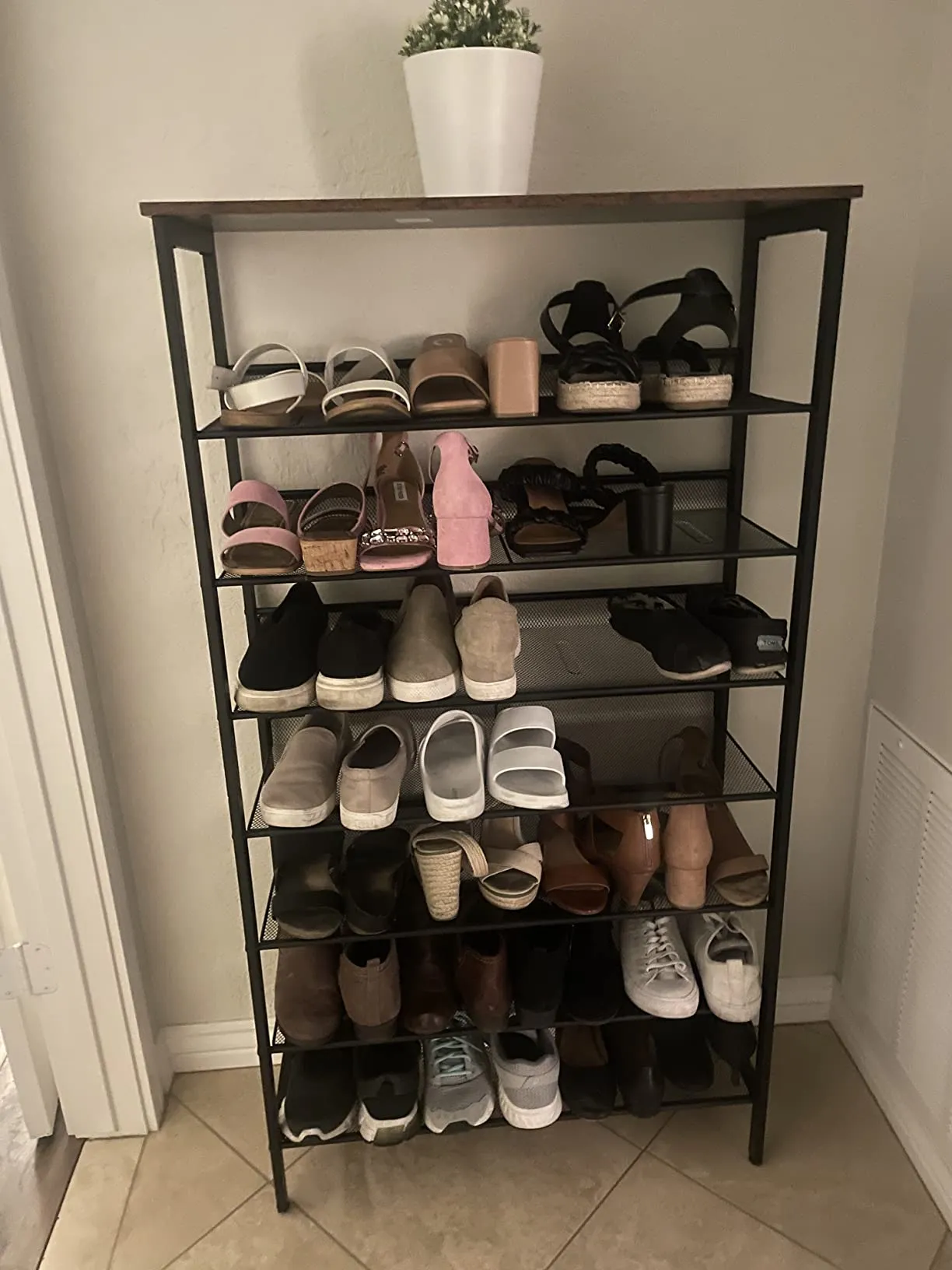 8-Tier Shoe Rack, Large Capacity Shoe Shelf, Stable and Sturdy, Shoe Storage Organizer