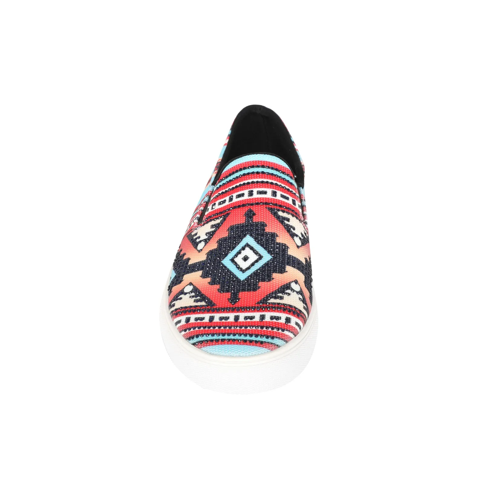 800-S018 Montana West Western Aztec Print Canvas Shoes - By Case