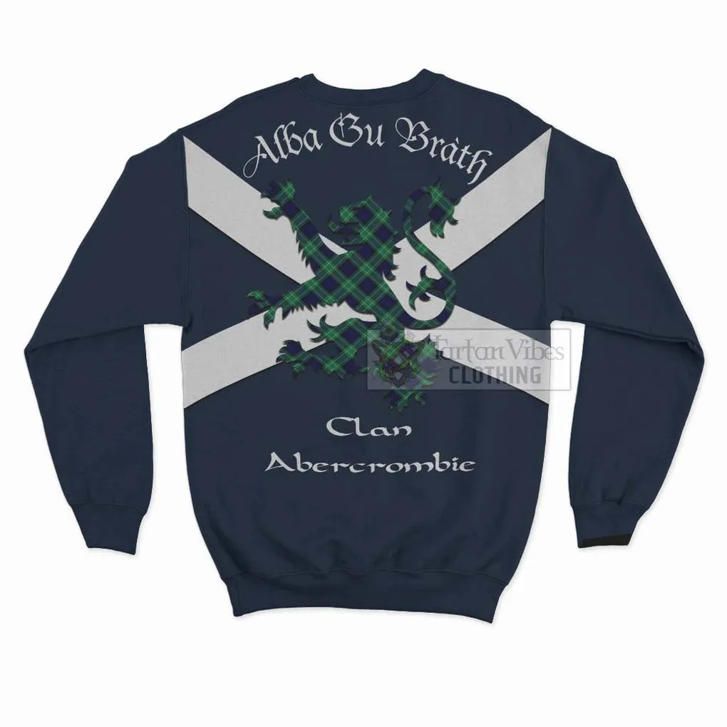 Abercrombie Tartan Lion Rampant Sweatshirt  Proudly Display Your Heritage with Alba Gu Brath and Clan Name