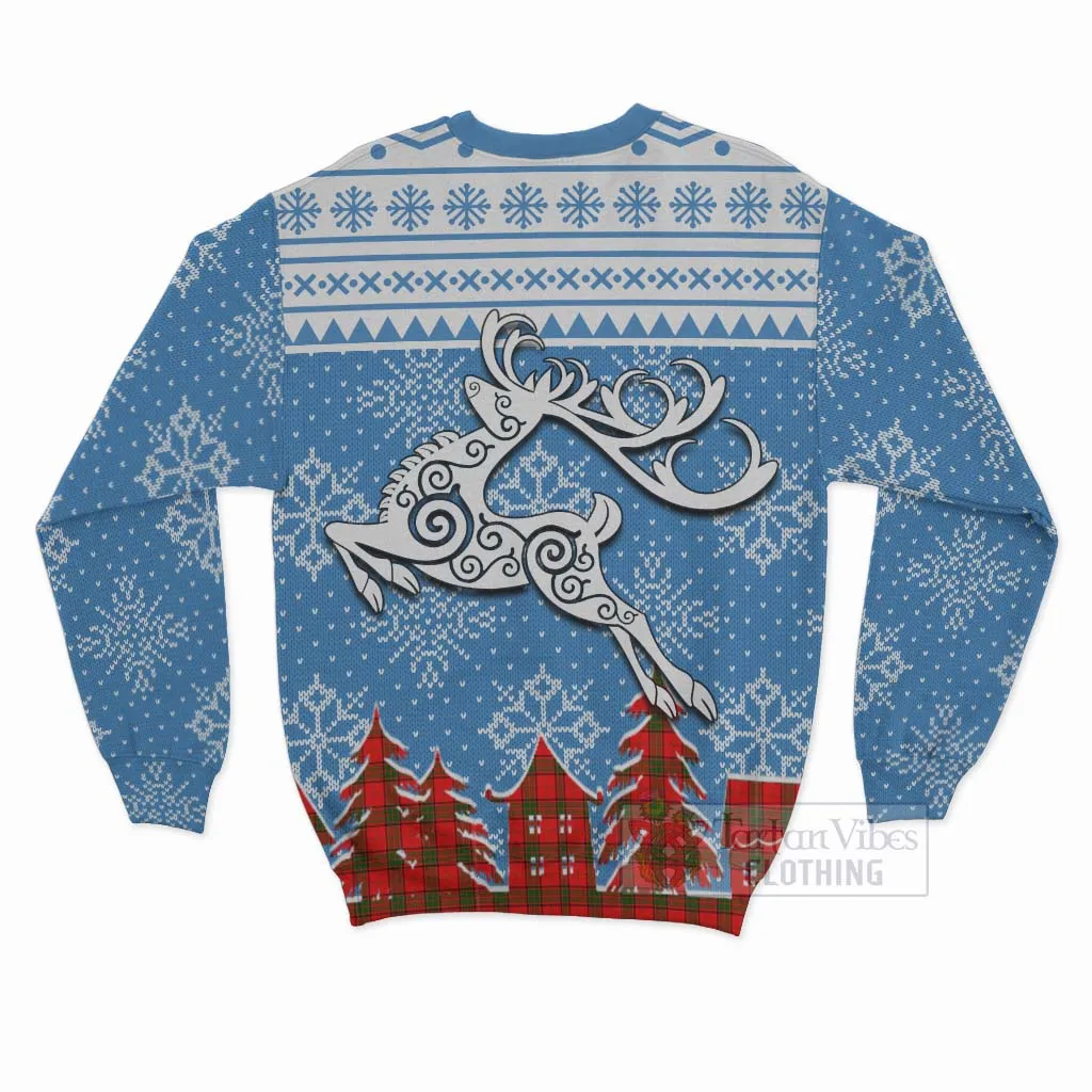 Adair Clan Christmas Sweatshirt Celtic Reindeer Style