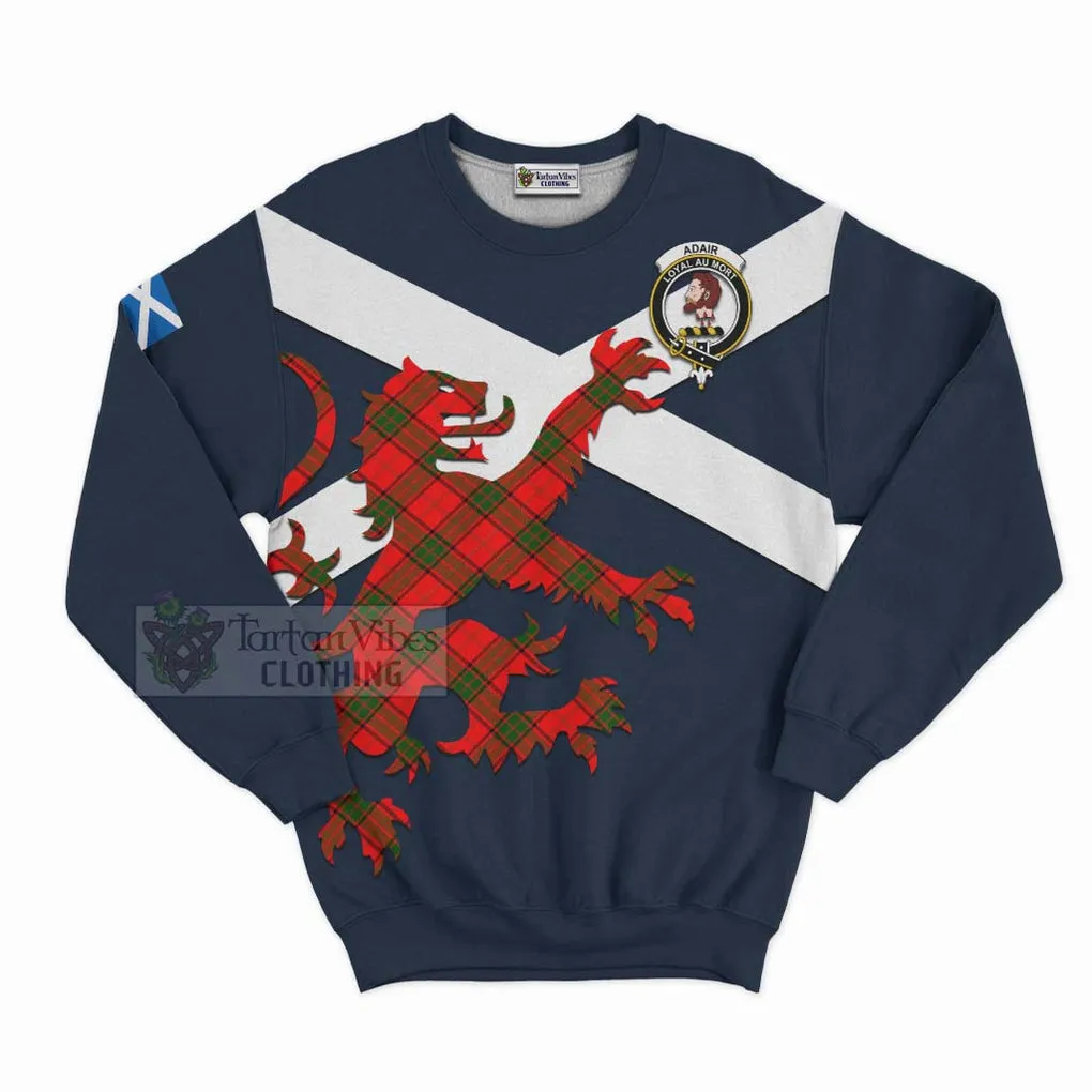 Adair Tartan Lion Rampant Sweatshirt  Proudly Display Your Heritage with Alba Gu Brath and Clan Name