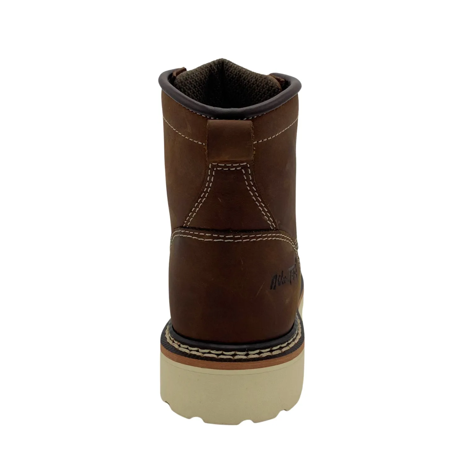 AdTec Womens Legacy 6in Moc-Toe Brown Leather Work Boots