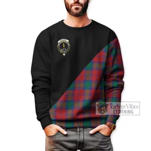 Affleck Tartan Sweatshirt with Family Crest and Military Logo Style