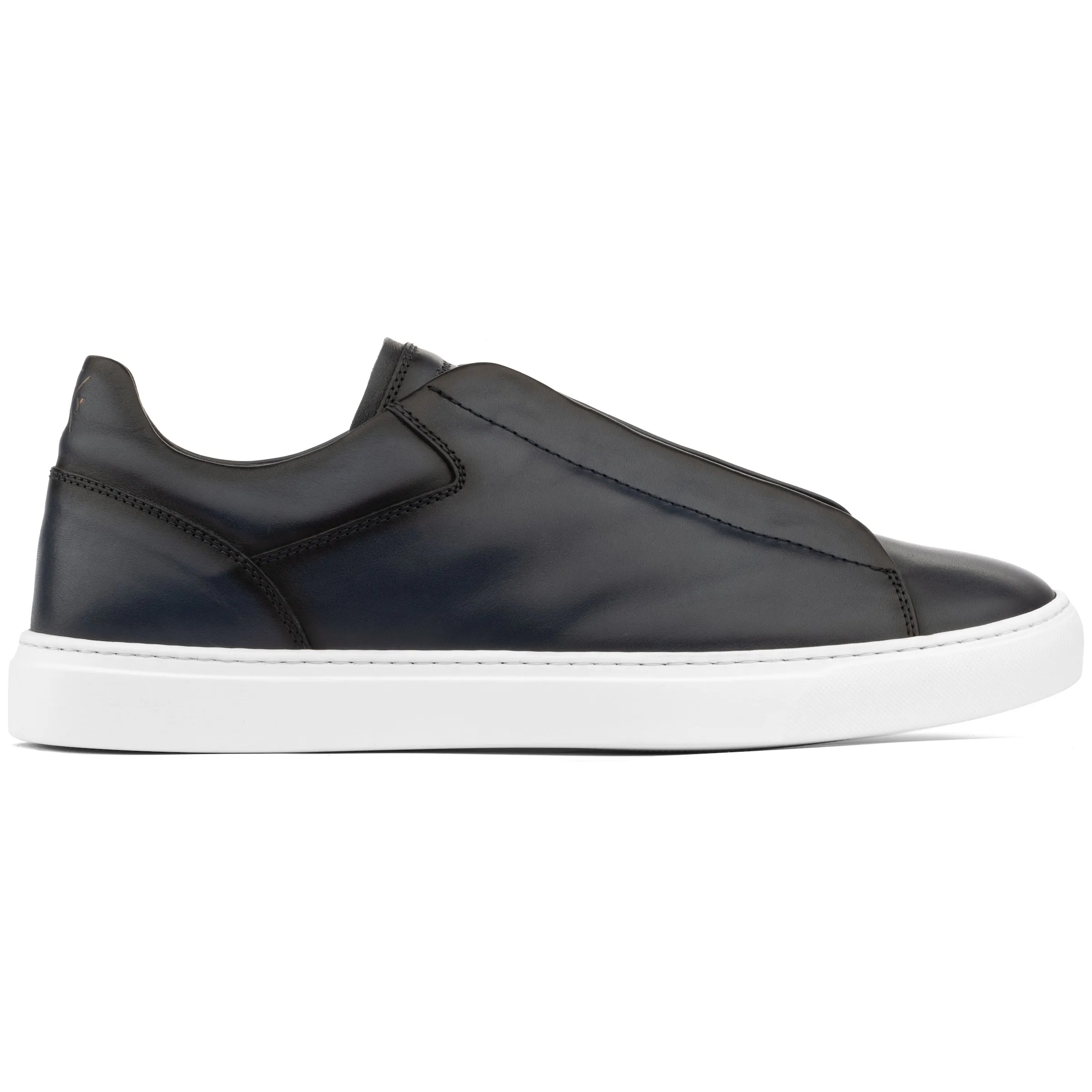 Ainsworth Blue Nappa Elastic Slip on Sneaker