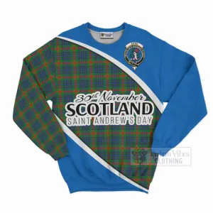 Aiton Family Crest Tartan Sweatshirt Celebrate Saint Andrew's Day in Style