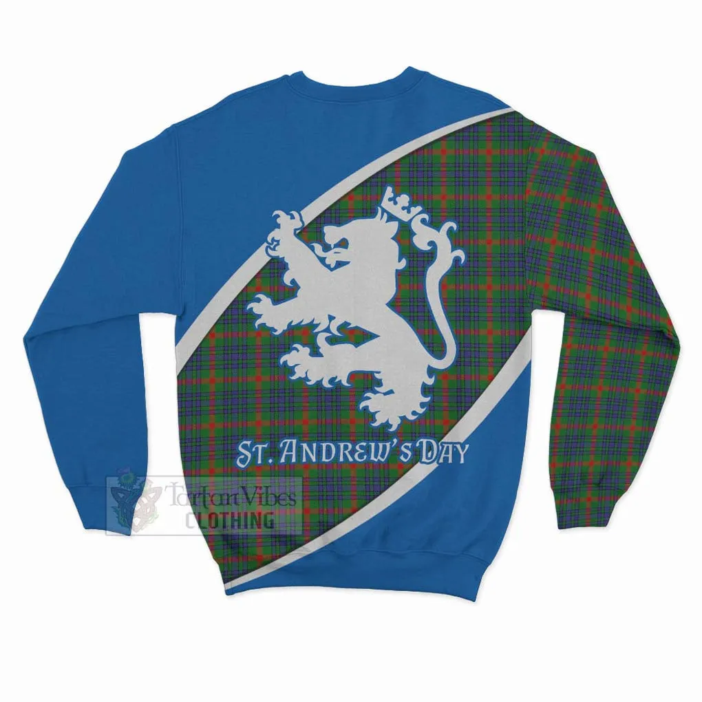 Aiton Family Crest Tartan Sweatshirt Celebrate Saint Andrew's Day in Style