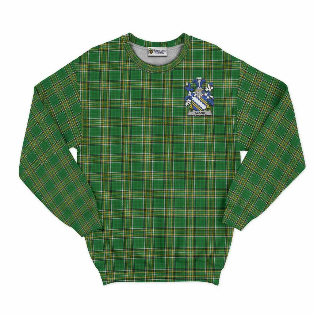 Aland Irish Clan Tartan Sweatshirt with Coat of Arms