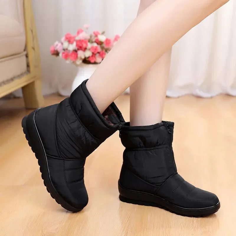 ALICIA™ WARM WATERPROOF ANKLE SNOW BOOTS