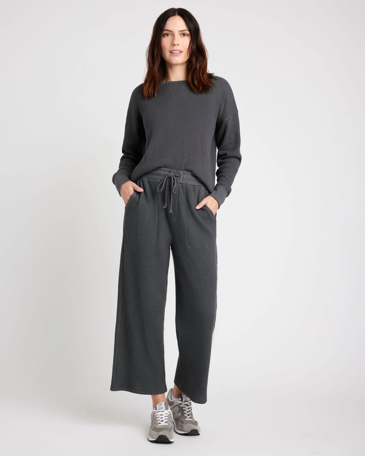 Alina Waffle Wide Leg Pant