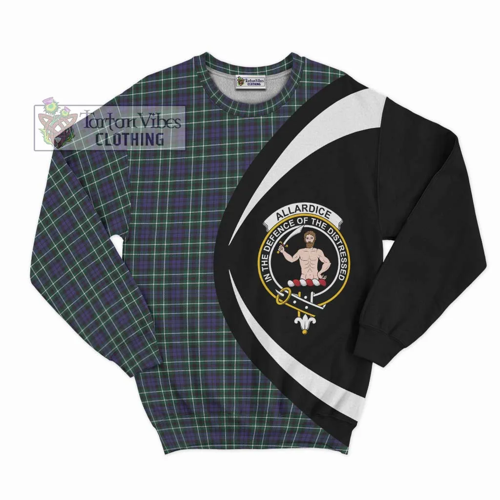 Allardice Tartan Sweatshirt with Family Crest Circle Style