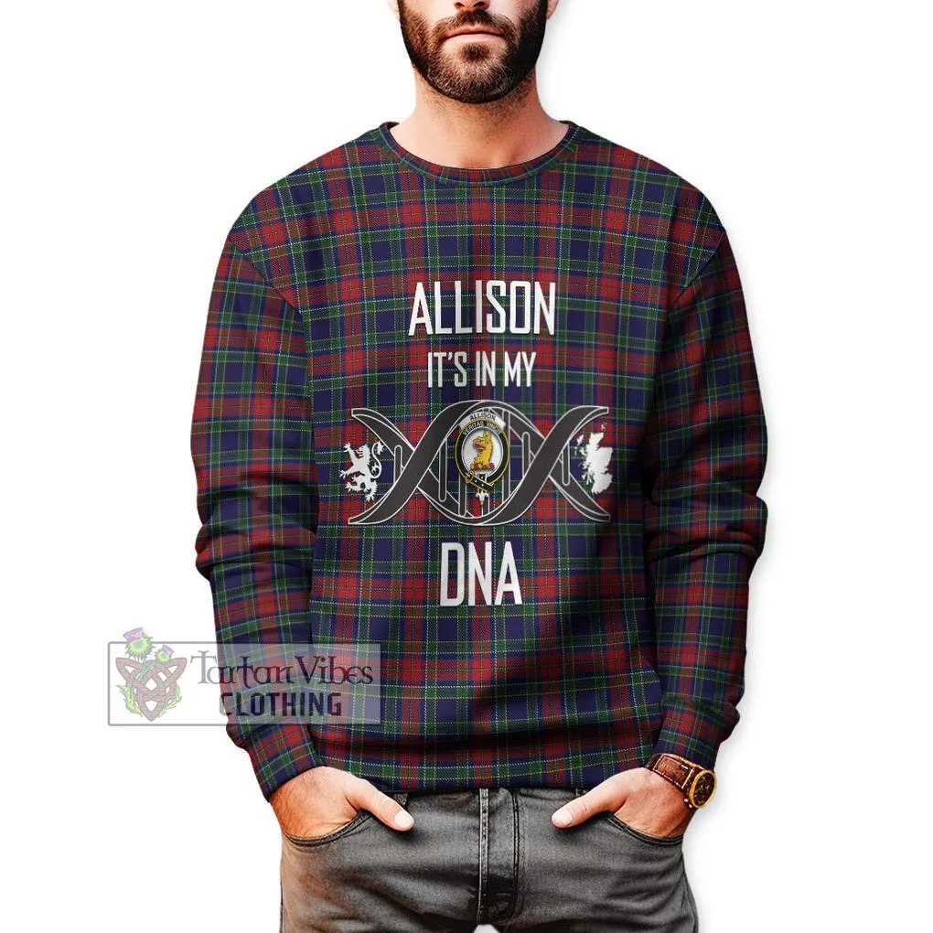 Allison Red Tartan Sweatshirt with Family Crest DNA In Me Style