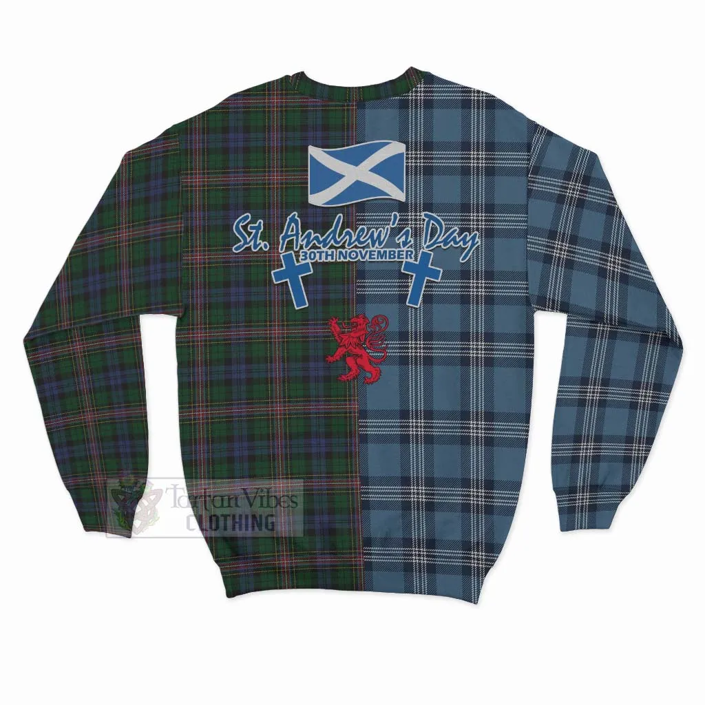 Allison Tartan Sweatshirt Happy St. Andrew's Day Half Tartan Style