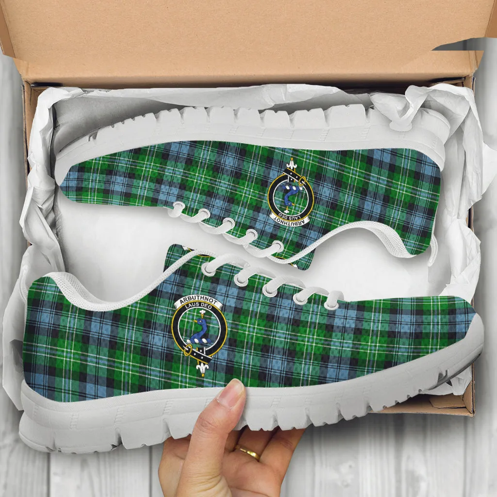 Arbuthnot Ancient Tartan Sneakers with Family Crest