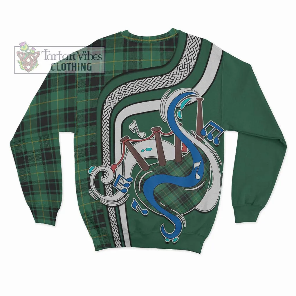 Arthur Ancient Tartan Sweatshirt with Epic Bagpipe Style