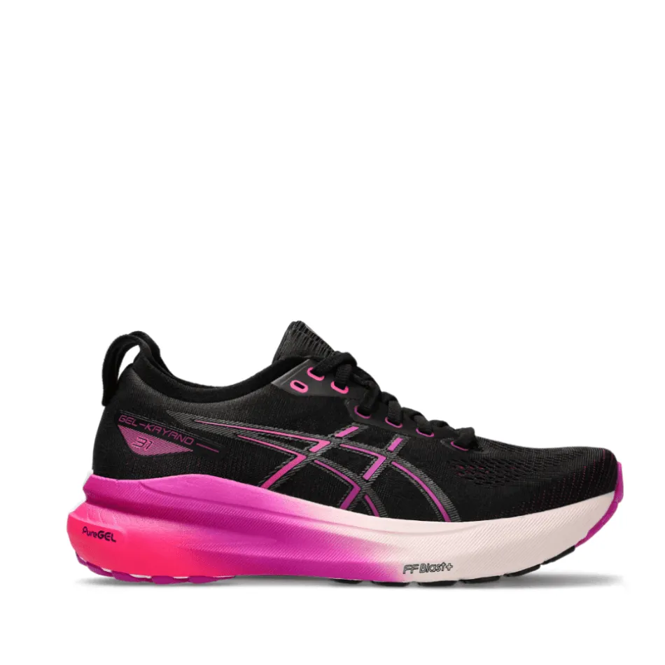 Asics Kayano 31 Women's Running Shoes Black/Bold Magenta AW24