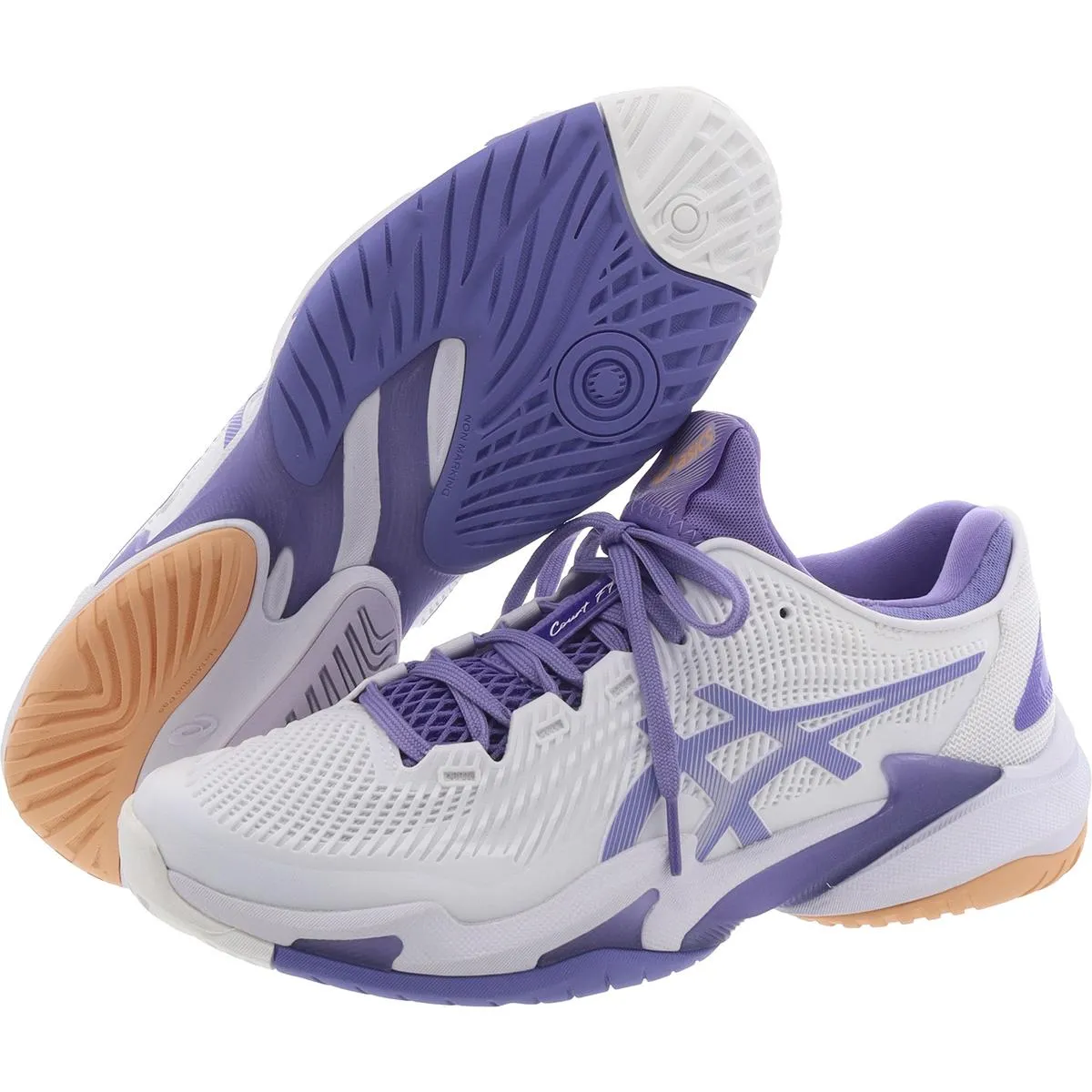 Asics Womens Court FF 3 Lace-Up Padded Insole Running & Training Shoes