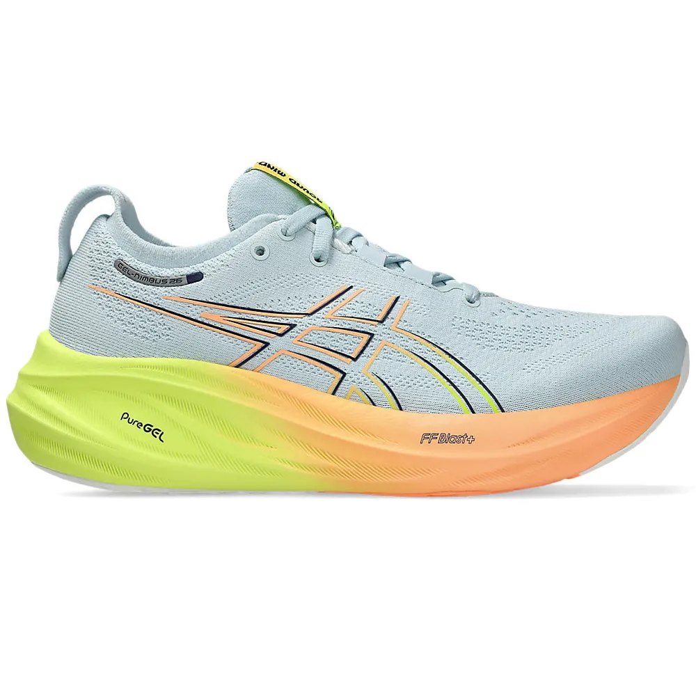 Asics Women's Gel-Nimbus 26 Paris Running Shoes Cool Grey / Safety Yellow