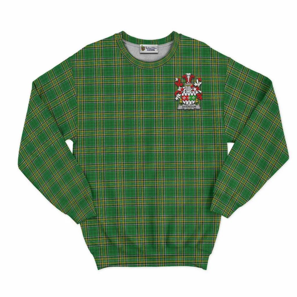 Atkinson Irish Clan Tartan Sweatshirt with Coat of Arms