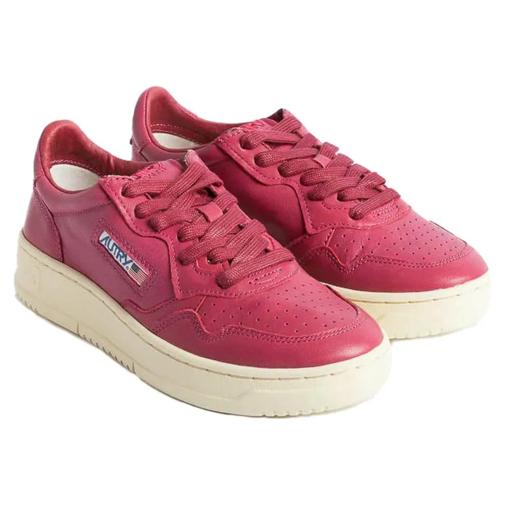 Autry Fuchsia Leather Di Capra Sneaker