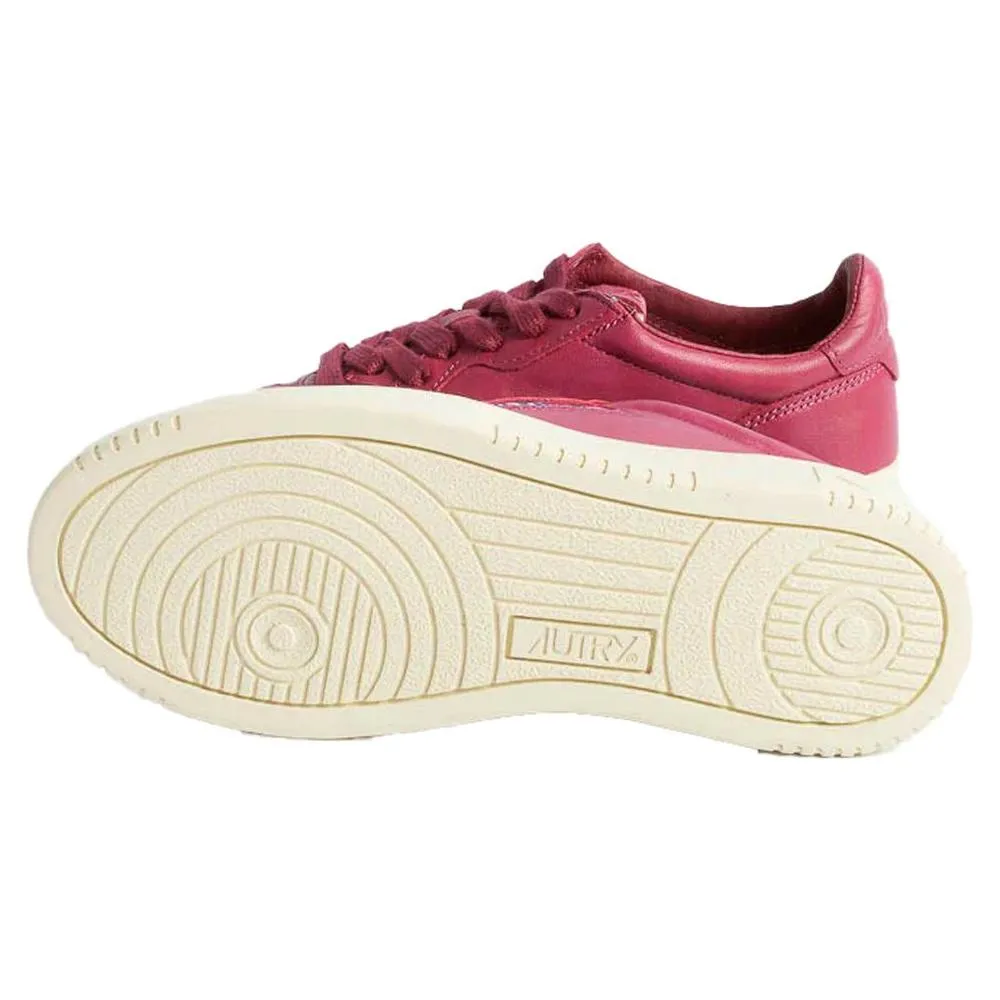 Autry Fuchsia Leather Di Capra Sneaker