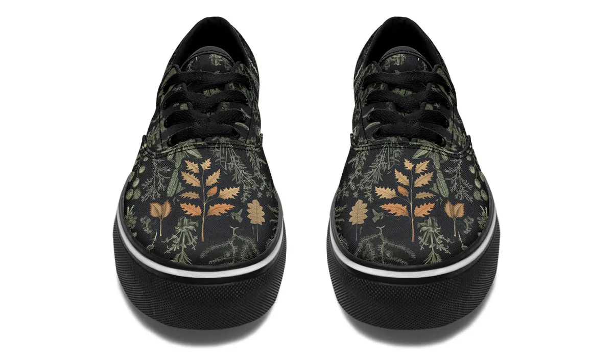 Autumn Memoir Street Sneakers - Premium Vegan Canvas Sneakers with Durable Waffle Soles