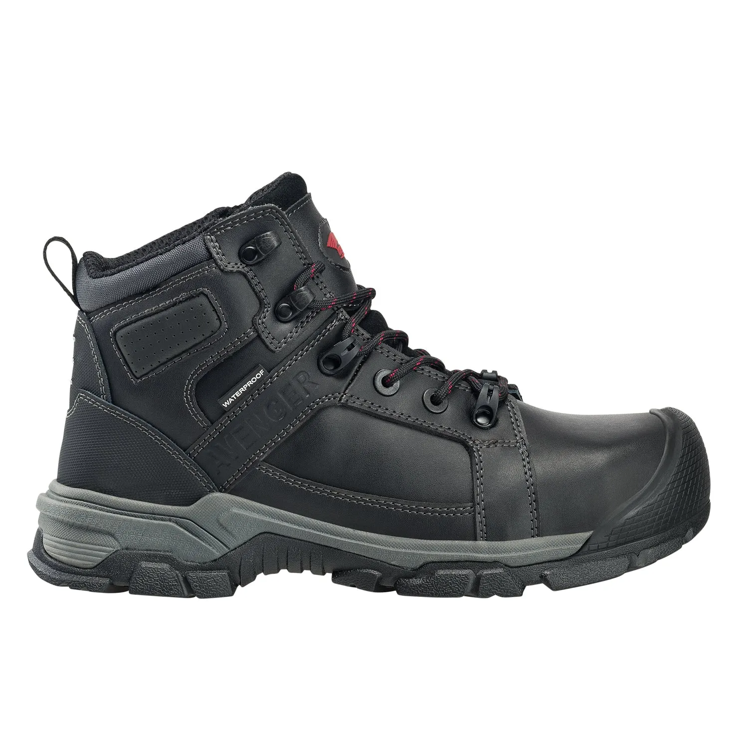 Avenger Mens Ripsaw Mid Black Leather Work Boots