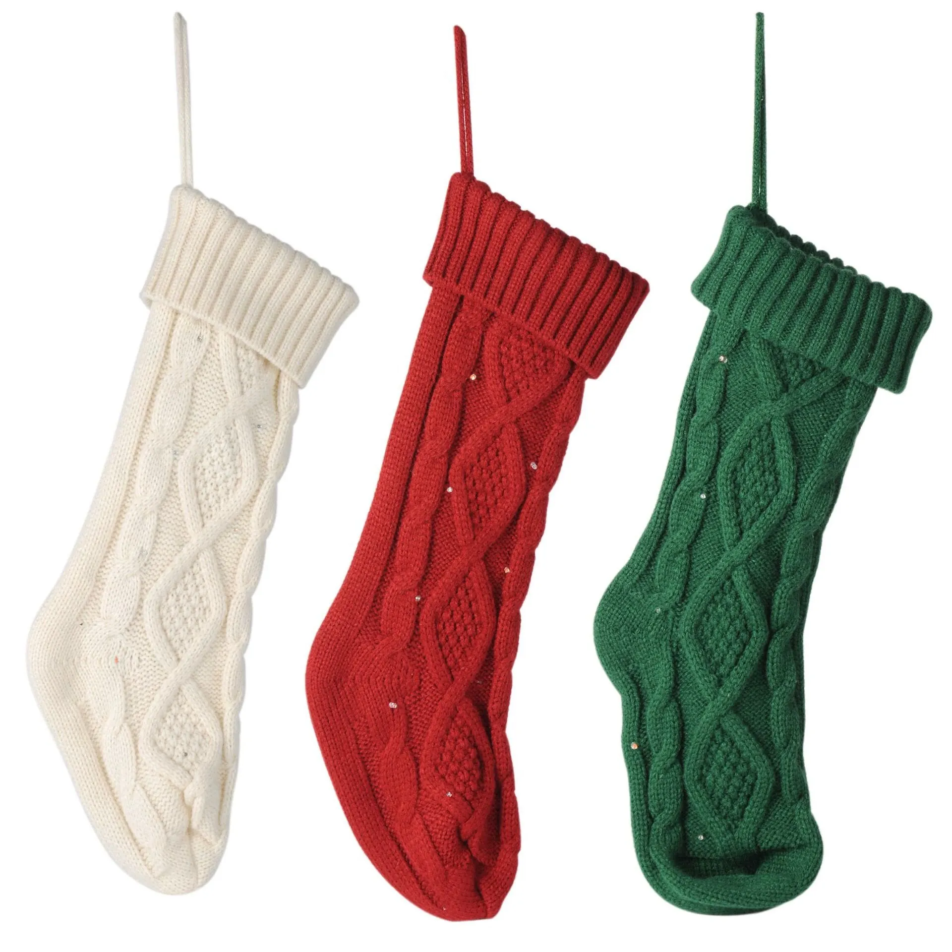 Baby Knitted Christmas Accessories Socks with Lights