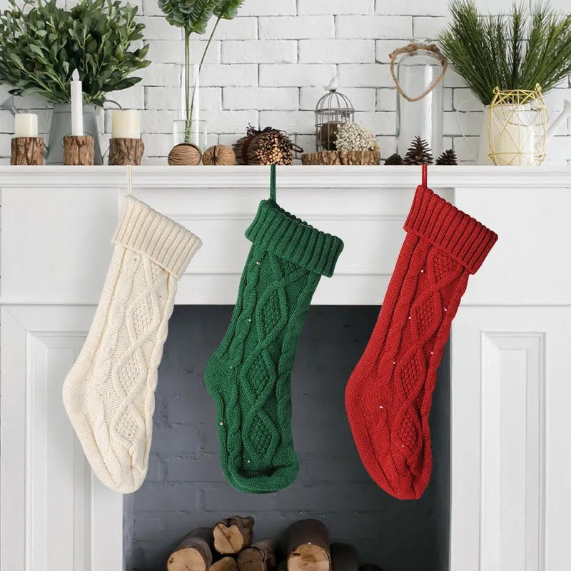 Baby Knitted Christmas Accessories Socks with Lights