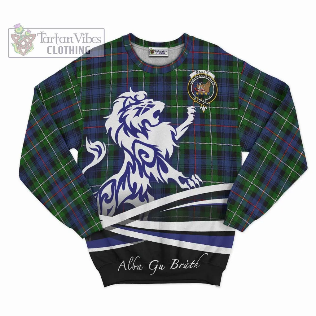 Baillie Tartan Sweatshirt with Alba Gu Brath Regal Lion Emblem