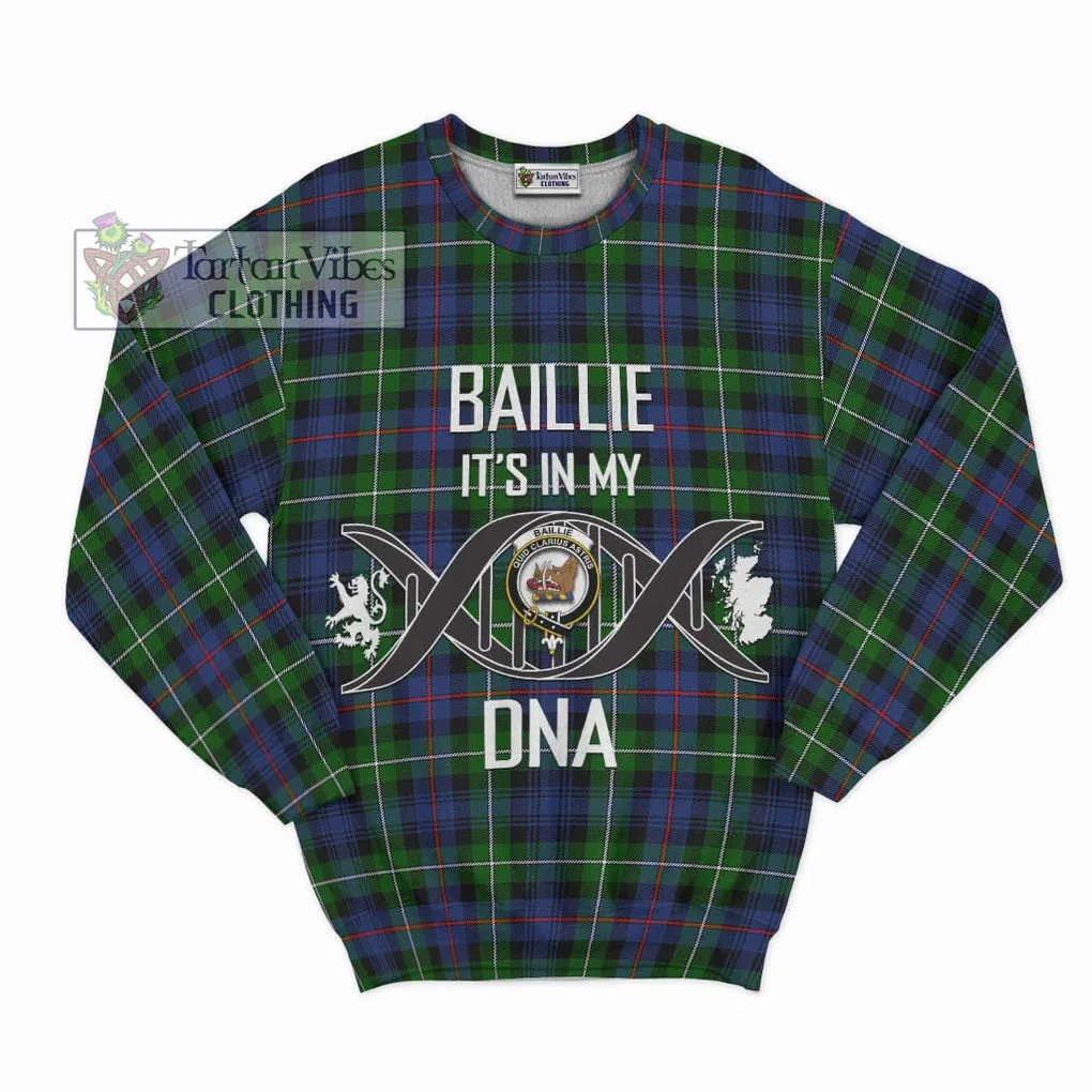 Baillie Tartan Sweatshirt with Family Crest DNA In Me Style