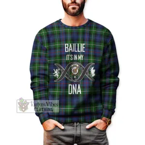 Baillie Tartan Sweatshirt with Family Crest DNA In Me Style