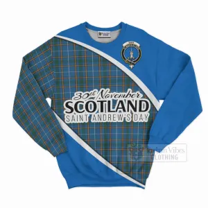 Bain Family Crest Tartan Sweatshirt Celebrate Saint Andrew's Day in Style