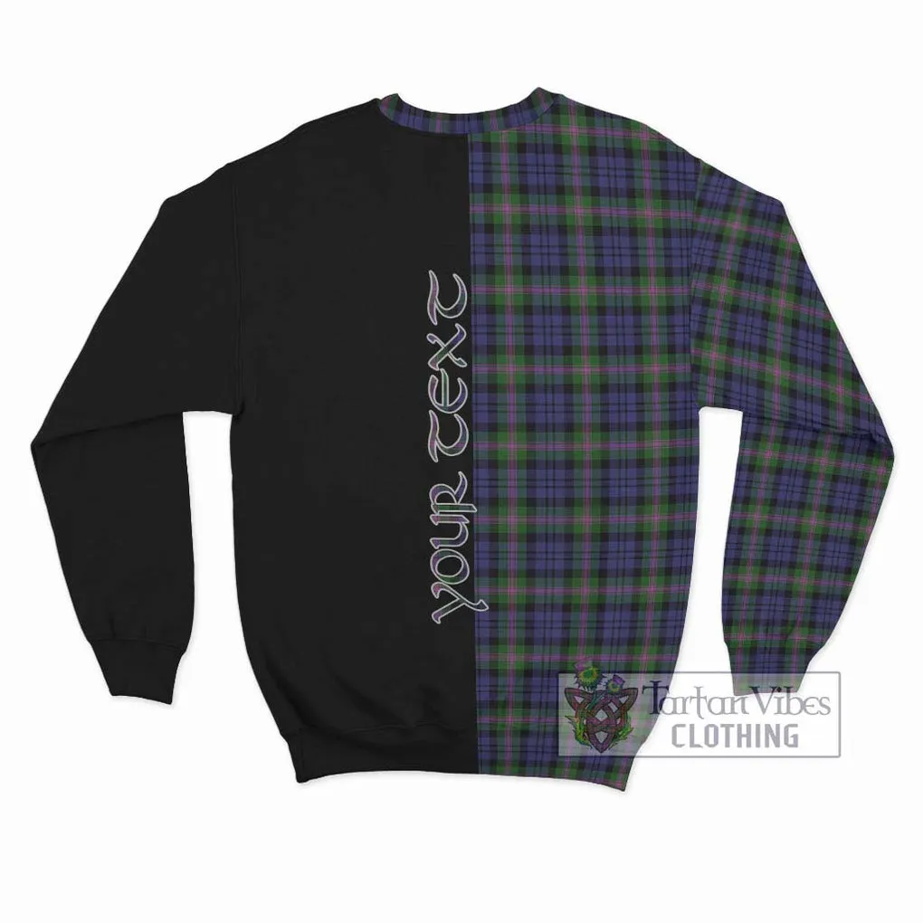 Baird Modern Tartan Sweatshirt with Family Crest and Half Of Me Style