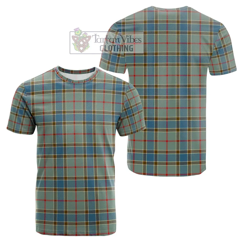 Balfour Blue Tartan Cotton T-Shirt