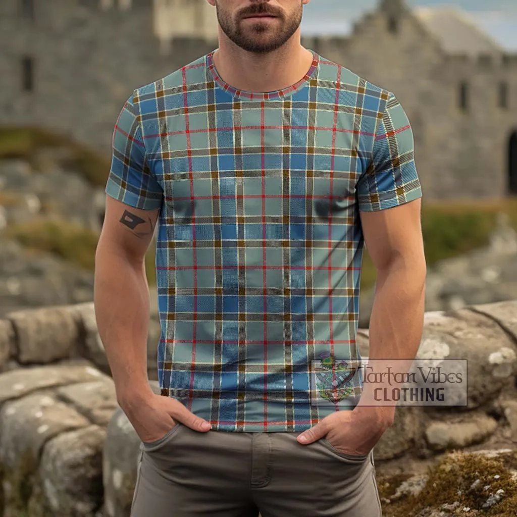 Balfour Blue Tartan Cotton T-Shirt