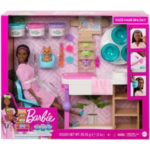 Barbie Face Mask Spa Day (Doll with Brunette Hair) Playset