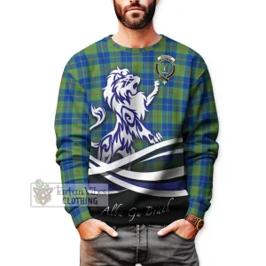 Barclay Hunting Ancient Tartan Sweatshirt with Alba Gu Brath Regal Lion Emblem