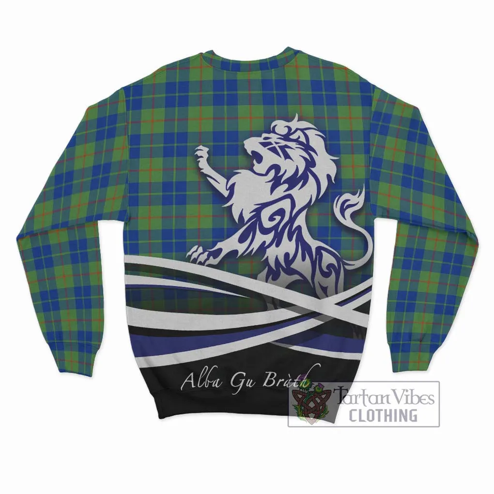 Barclay Hunting Ancient Tartan Sweatshirt with Alba Gu Brath Regal Lion Emblem