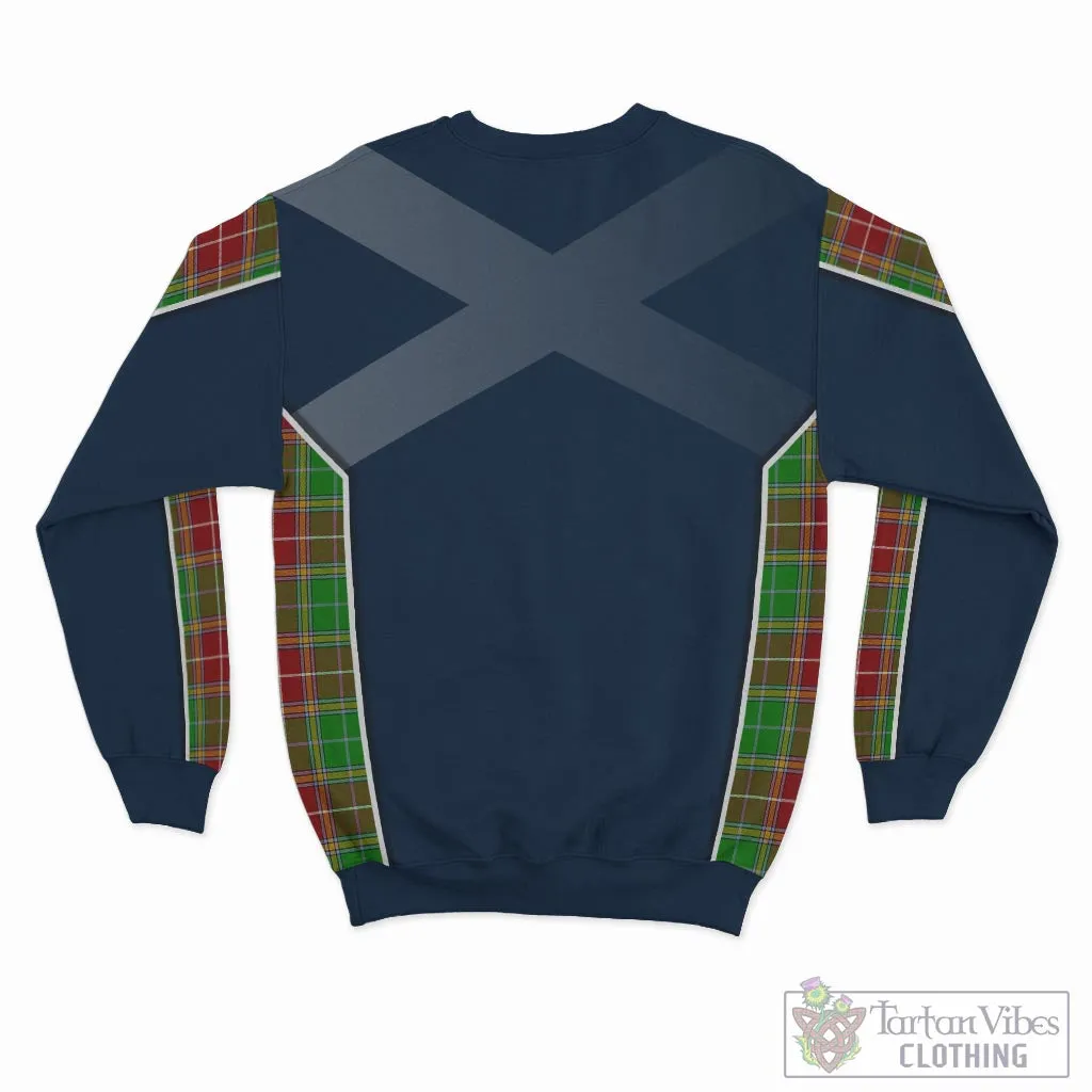 Baxter Modern Tartan Sweatshirt with Family Crest and Scottish Thistle Vibes Sport Style