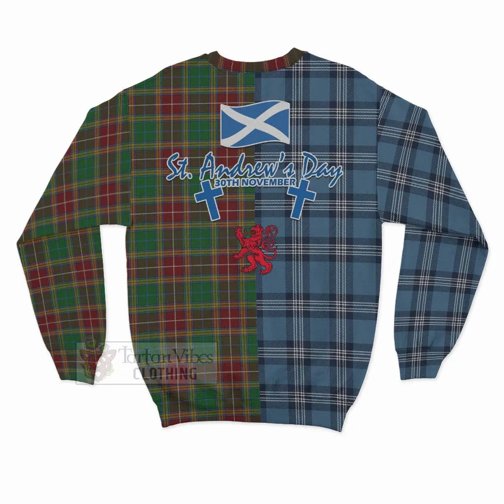 Baxter Tartan Sweatshirt Happy St. Andrew's Day Half Tartan Style