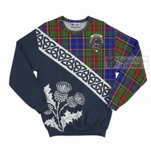 Beattie (Beatty) Tartan Sweatshirt Featuring Thistle and Scotland Map