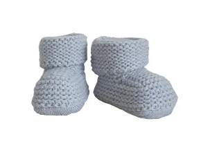 Bebetto Baby Knitted Booties Blue Boxed