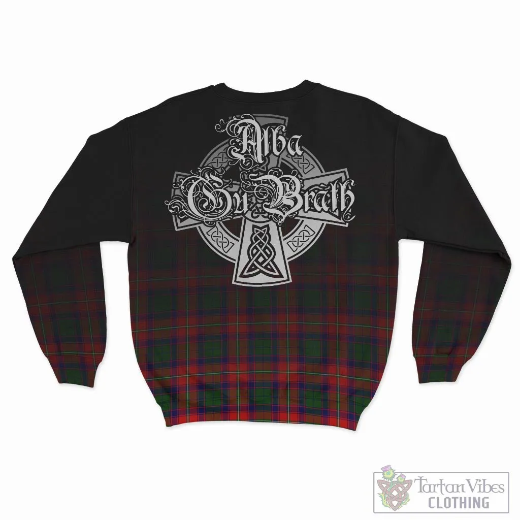 Belshes Tartan Sweatshirt Featuring Alba Gu Brath Family Crest Celtic Inspired