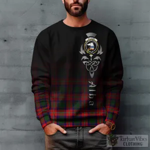 Belshes Tartan Sweatshirt Featuring Alba Gu Brath Family Crest Celtic Inspired