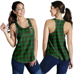 Beveridge Tartan Women Racerback Tanks with Family Crest