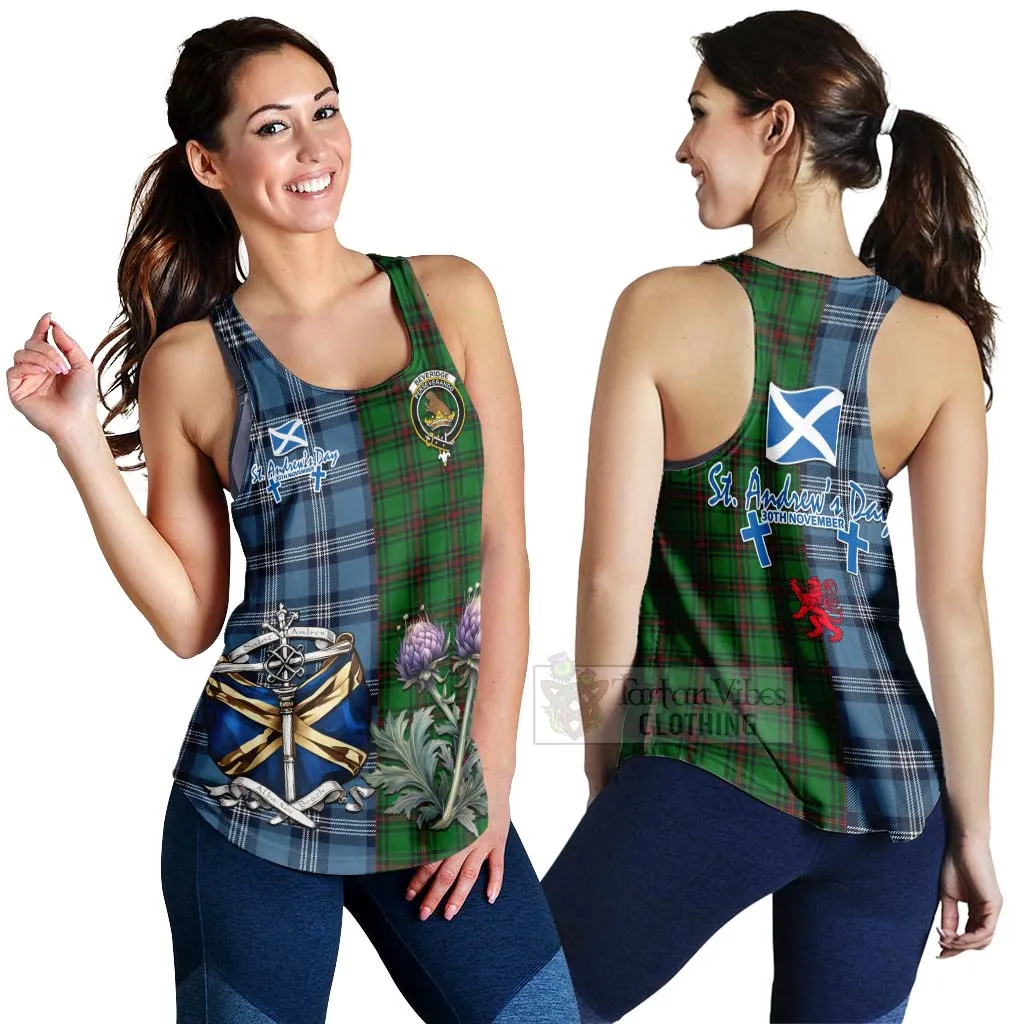 Beveridge Tartan Women's Racerback Tanks Happy St. Andrew's Day Half Tartan Style