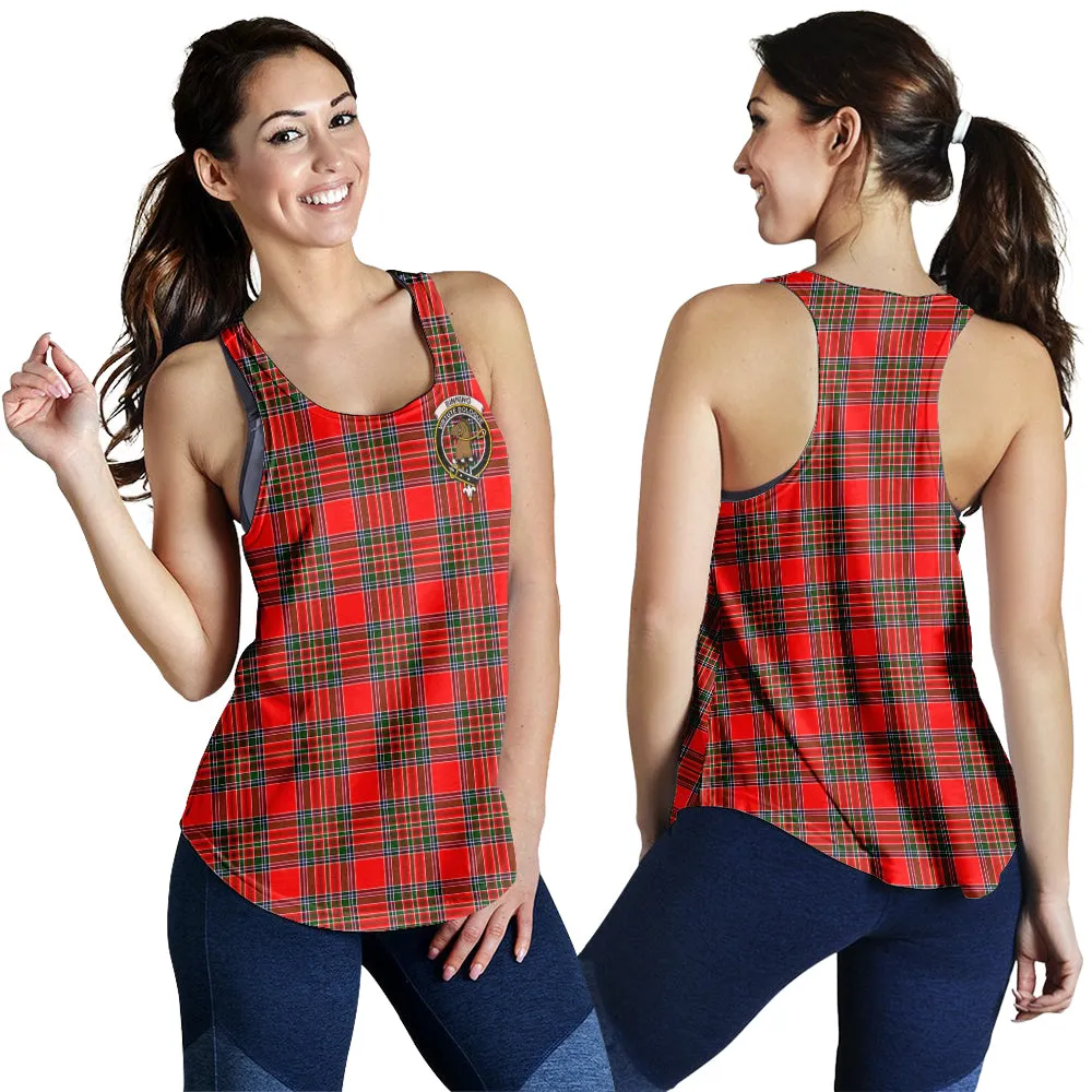 Binning Tartan Women Racerback Tanks with Family Crest